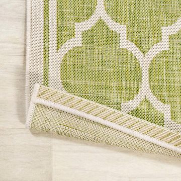 Trebol Moroccan Trellis Textured Weave Indoor/outdoor Square Rug